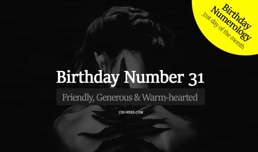 Birthday Number 31 in Numerology