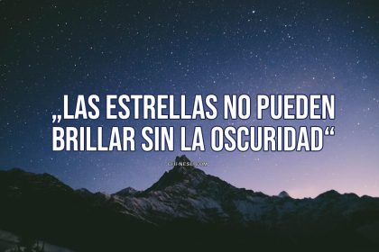 Las estrellas no pueden brillar sin la oscuridad