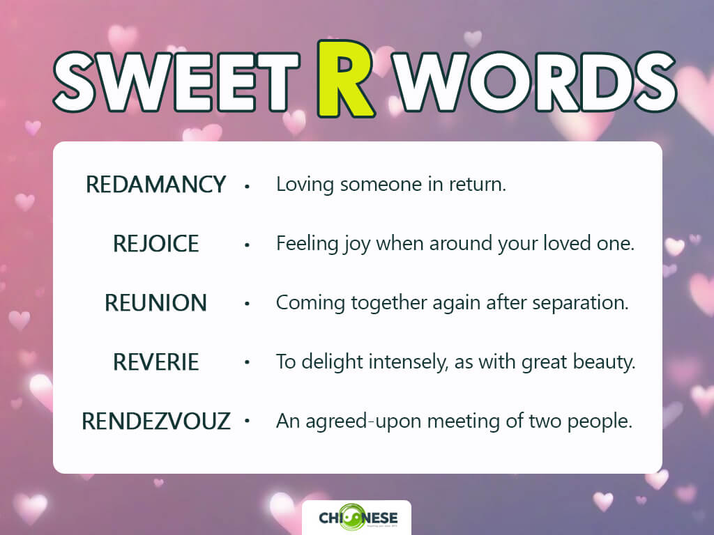 sweet words that start with r