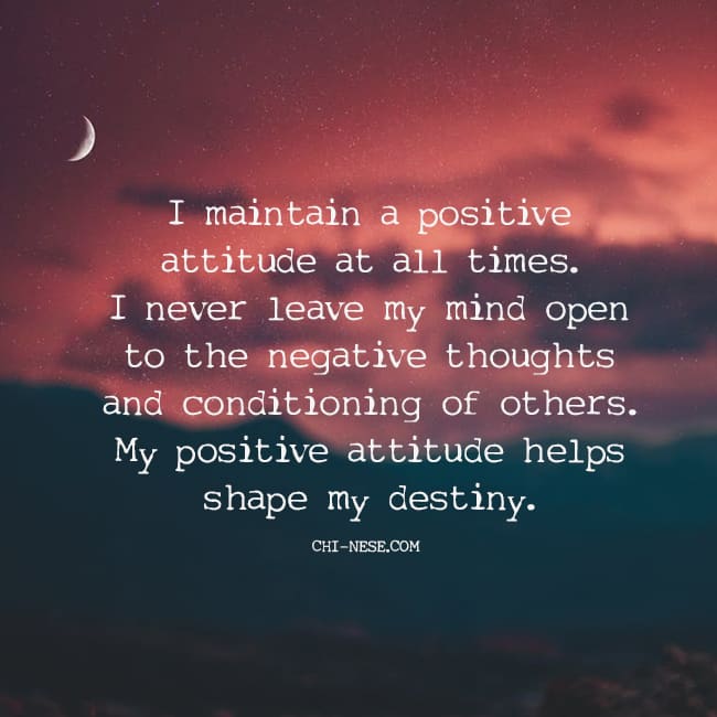 positive attitude affirmations