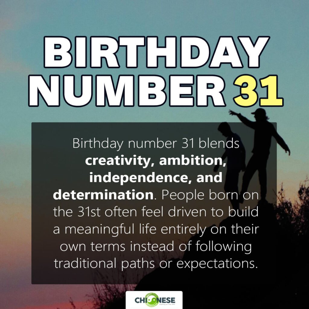 birthday number 31