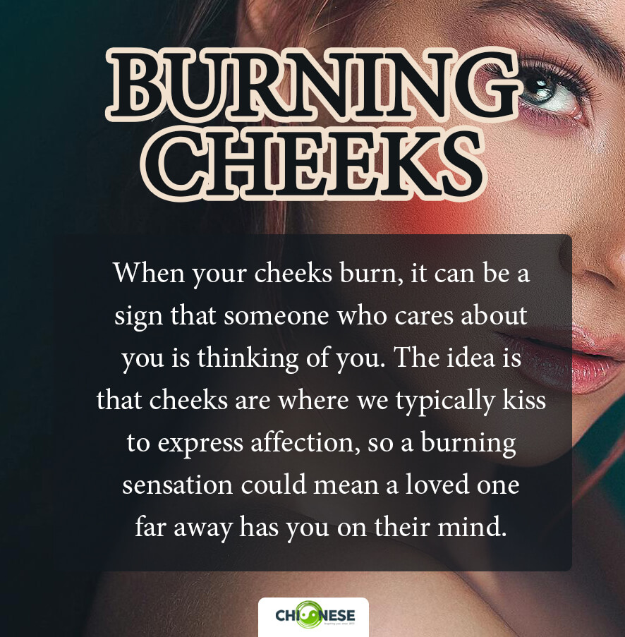 burning cheeks spiritual meaning