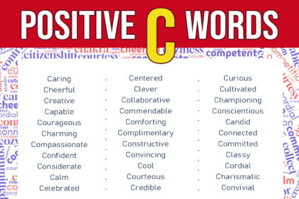 positive words that start with c