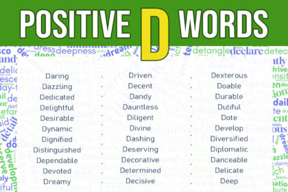 positive words that start with D