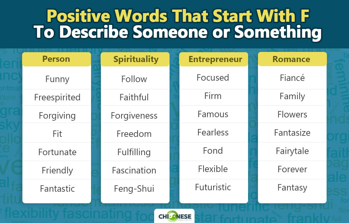 150+ Positive Words That Start With F - Cool F Words (Sorted By Letter  Count)