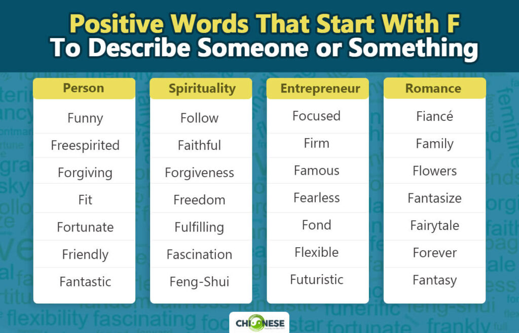 positive words starting with F