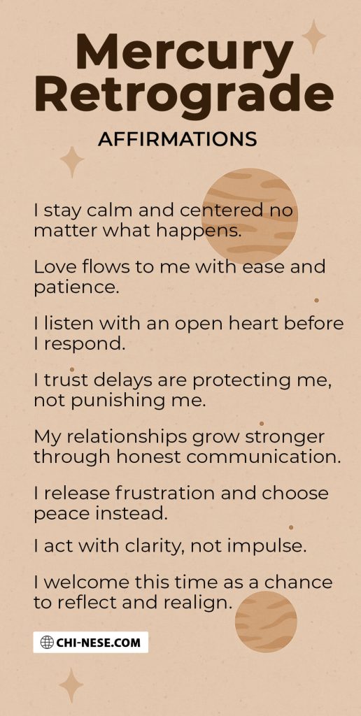 Mercury Retrograde affirmations