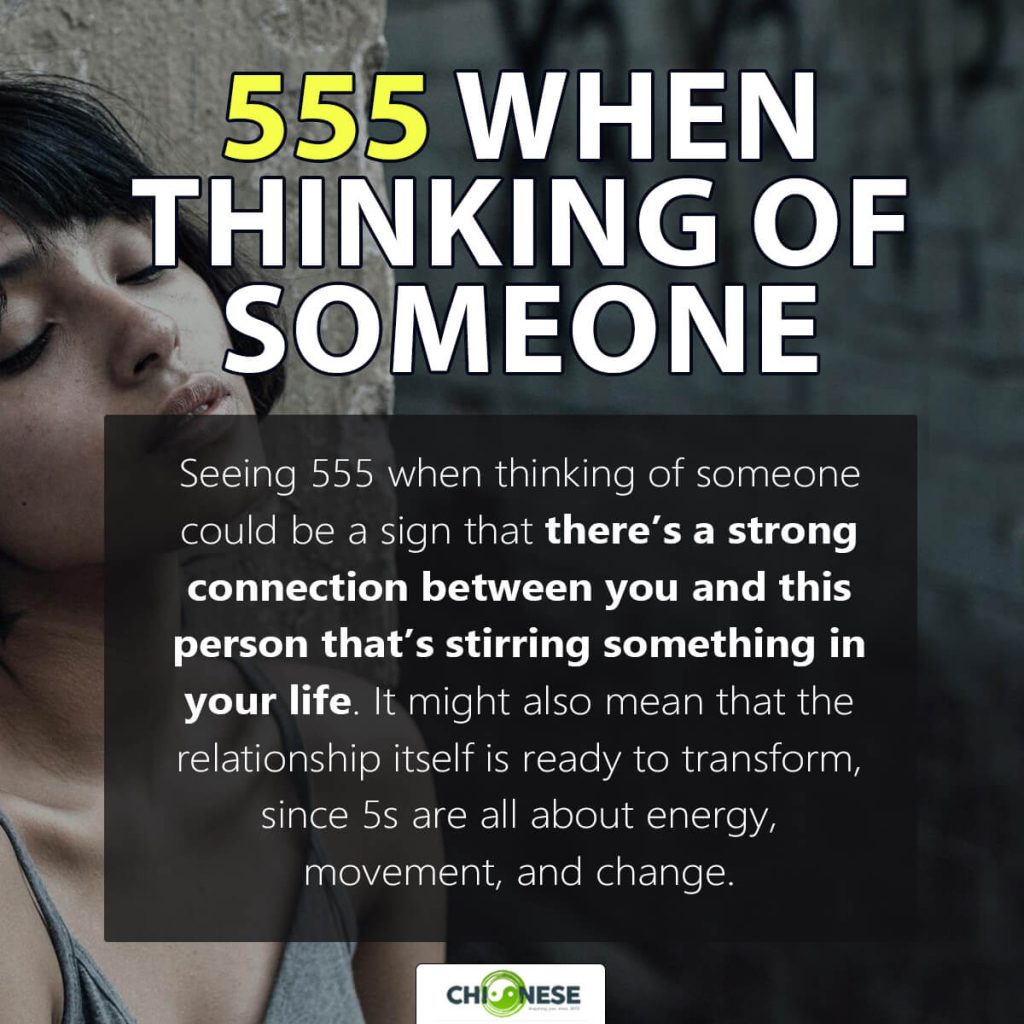 555 when thinking of someone