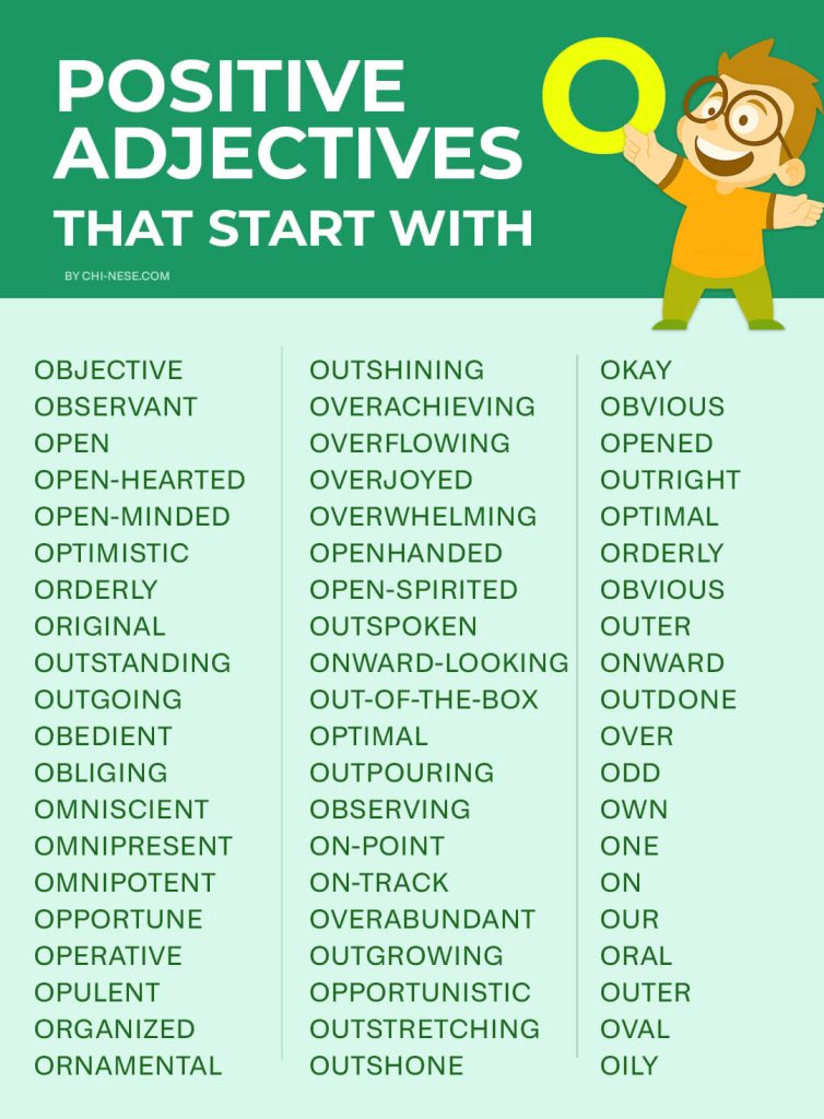 positive adjectives that start with O