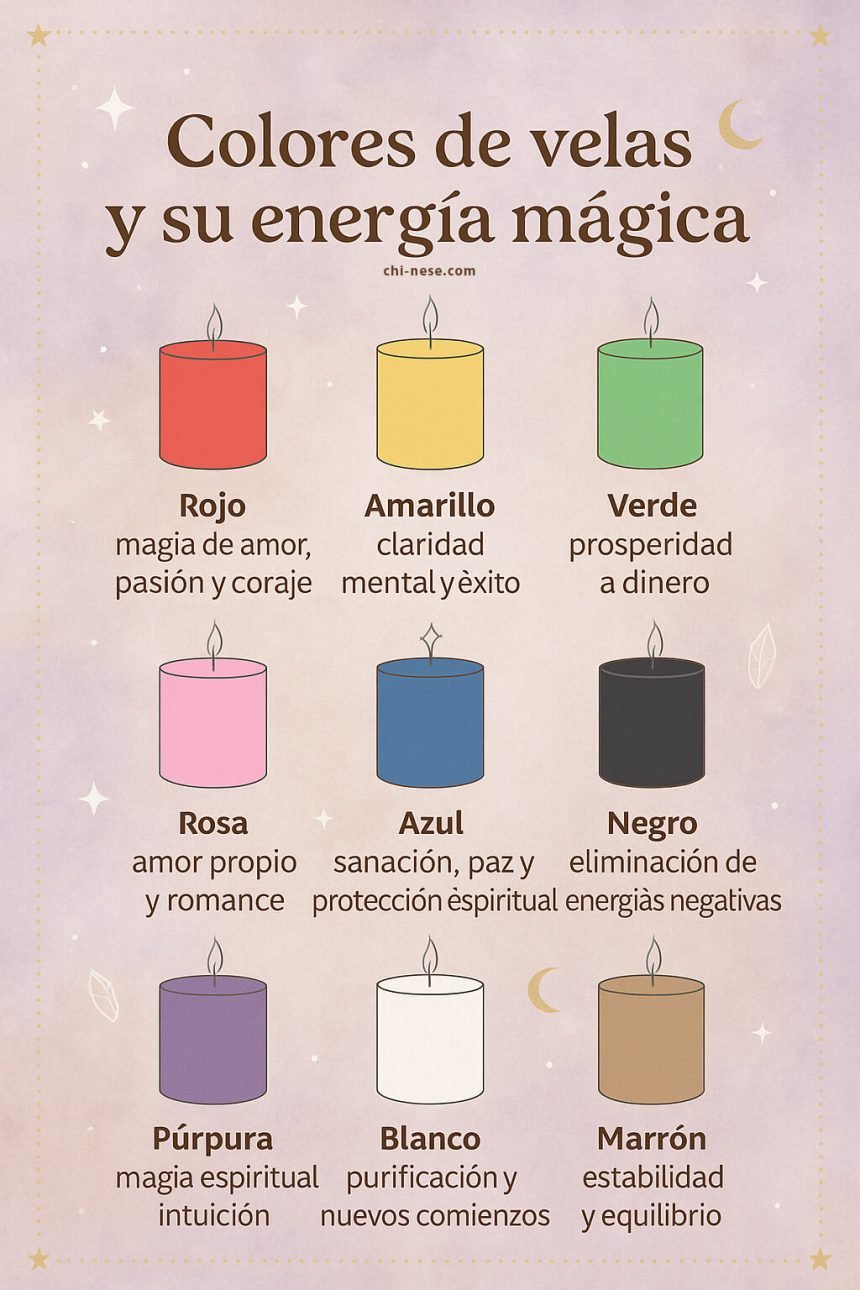 color de las velas significado