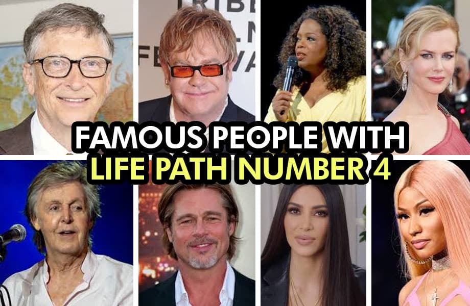 life path number 4 famous personalities