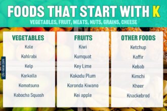 foods that start with k