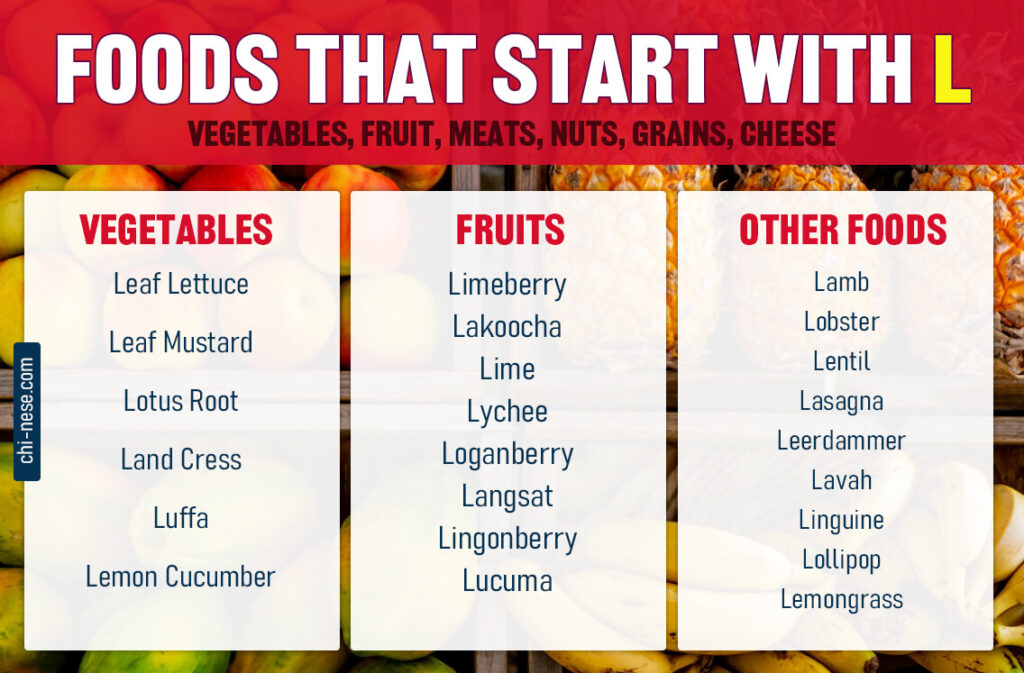 foods that start with l