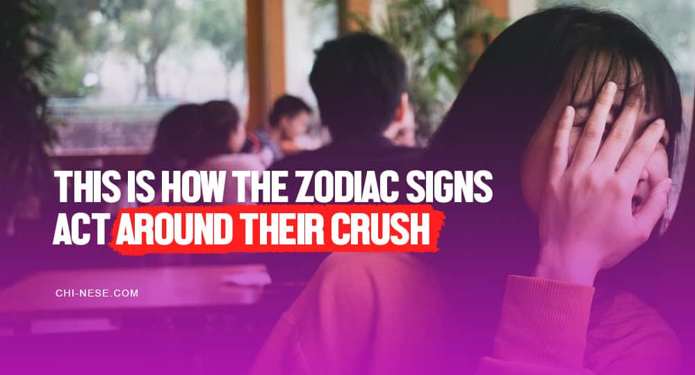 how the zodiac signs act around their crush