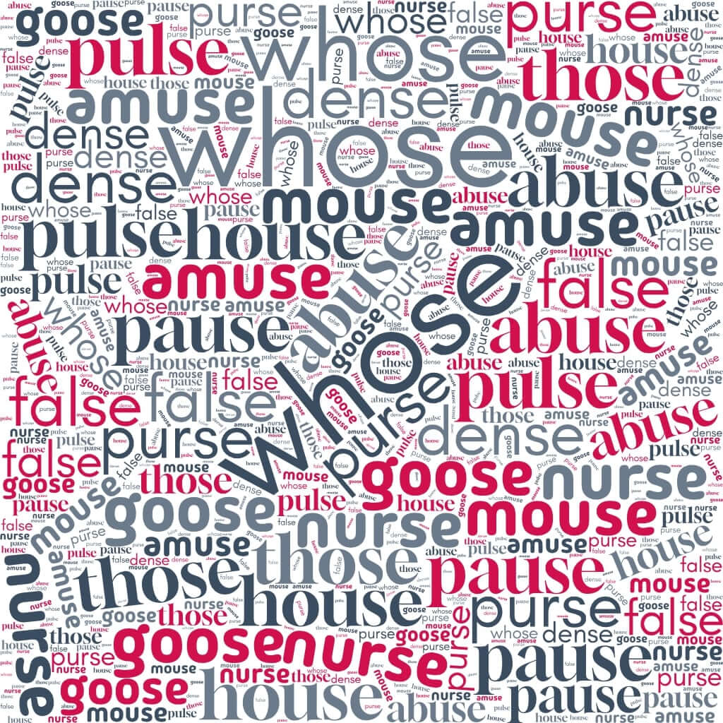 5 letter words that end with se