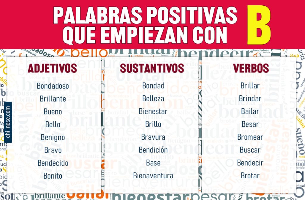 Palabras positivas que empiezan con B