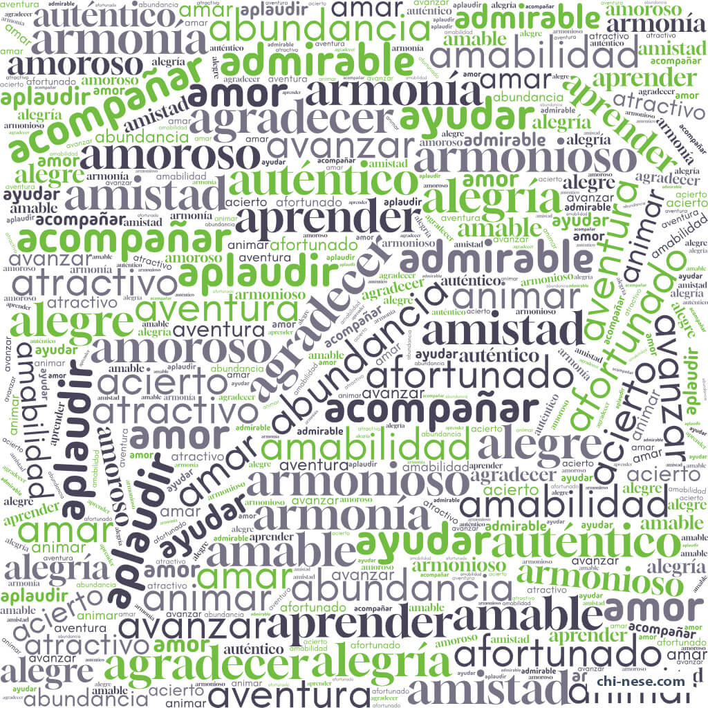 palabras positivas que empiezan por a