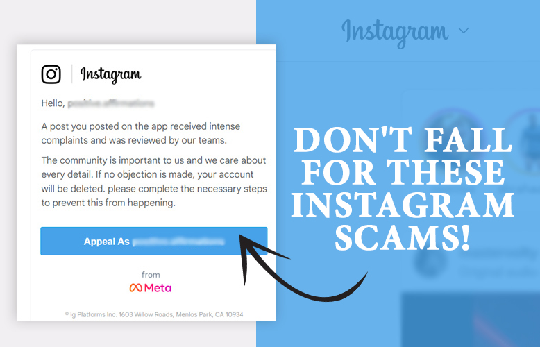 instagram copyright scams