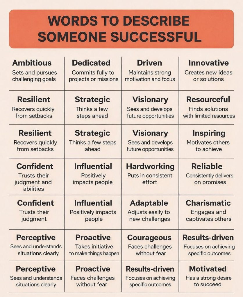 words to describe someone successful