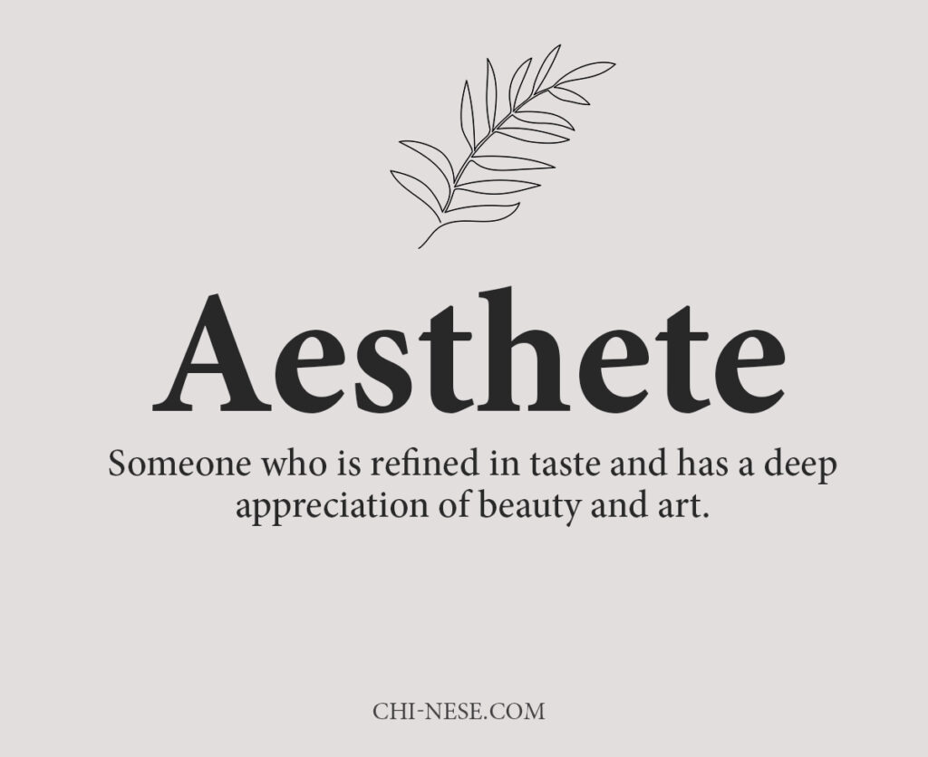 Aesthete meaning
