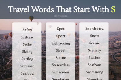 travel words that start with s