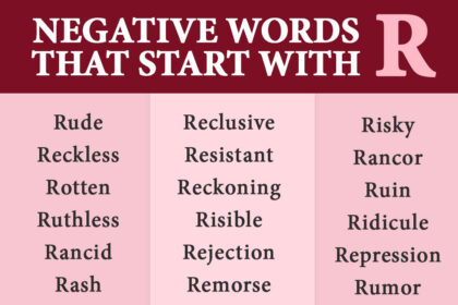 negative words that start with r