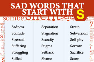 sad words that start with s