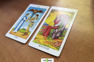 two of cups and queen of pentacles