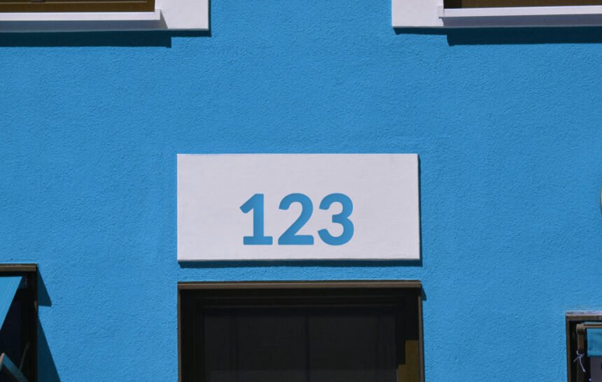 123 house number