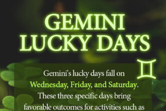 Gemini lucky days