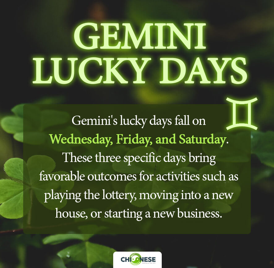 Gemini lucky days