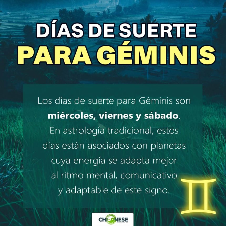 dias de suerte para geminis
