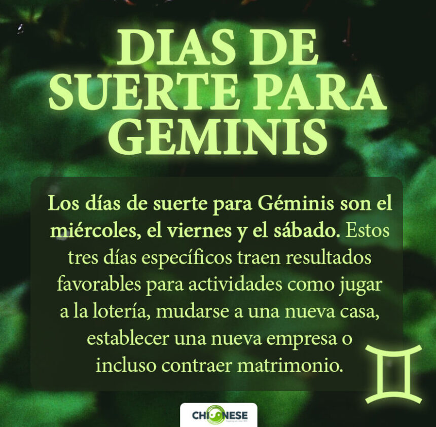 dias de suerte para geminis