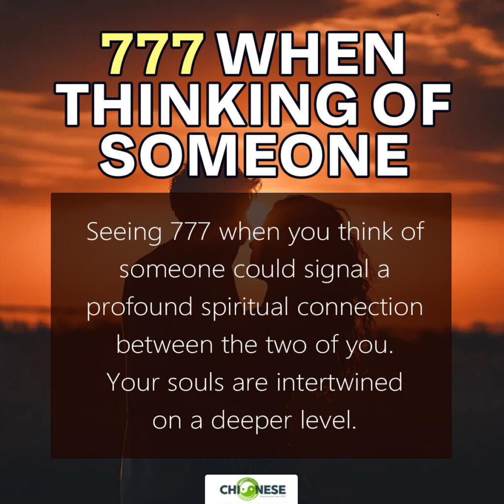 seeing 777 when thinking of someone