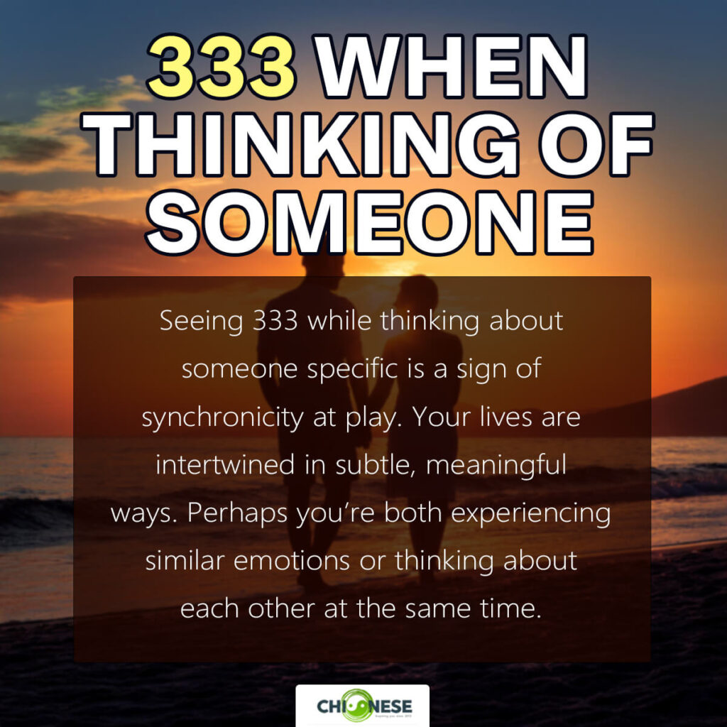 333 when thinking of someone