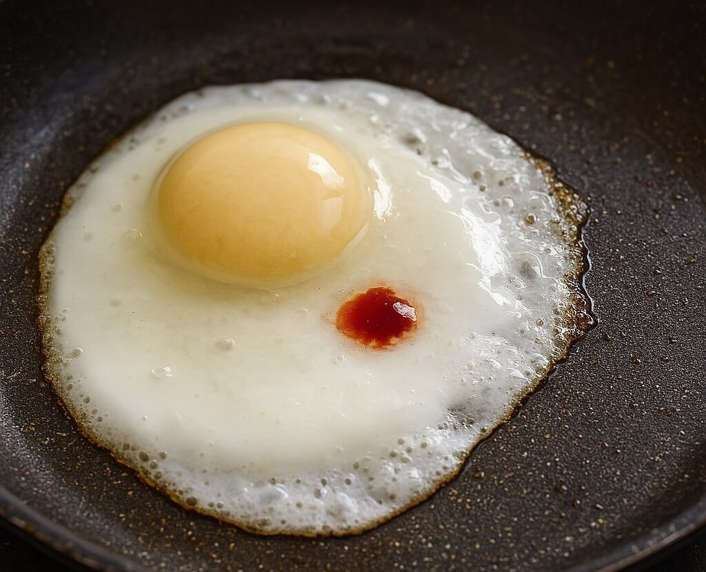 blood in egg