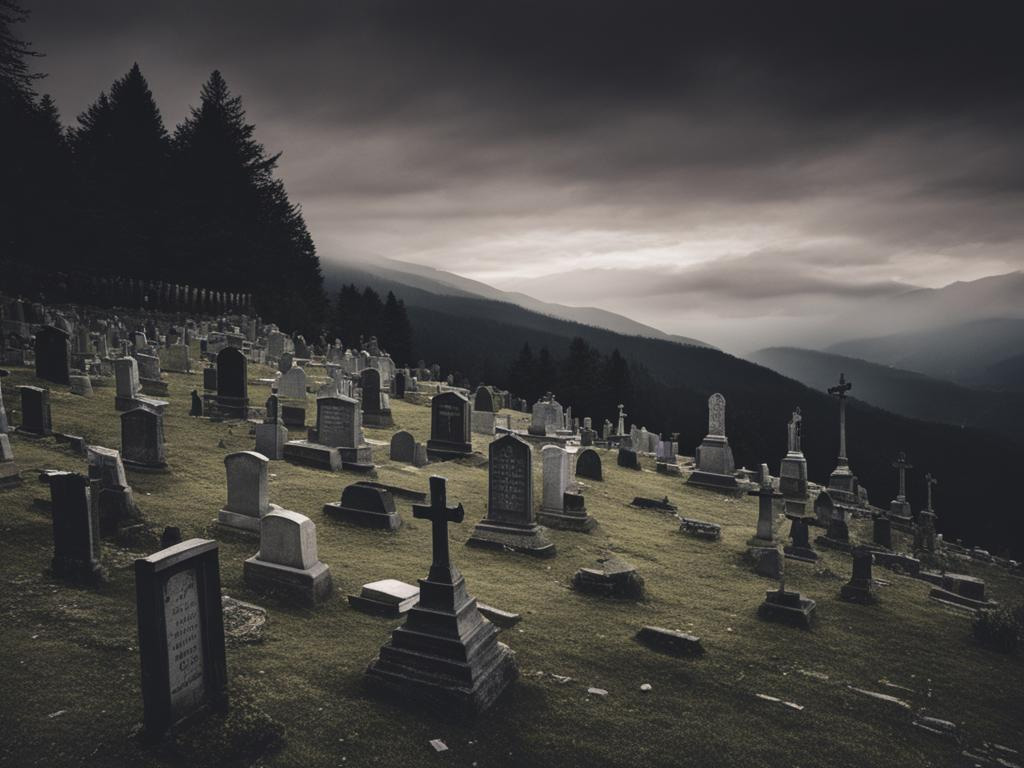 graveyard on the mountain