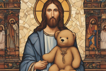 jesus with a teddy bear