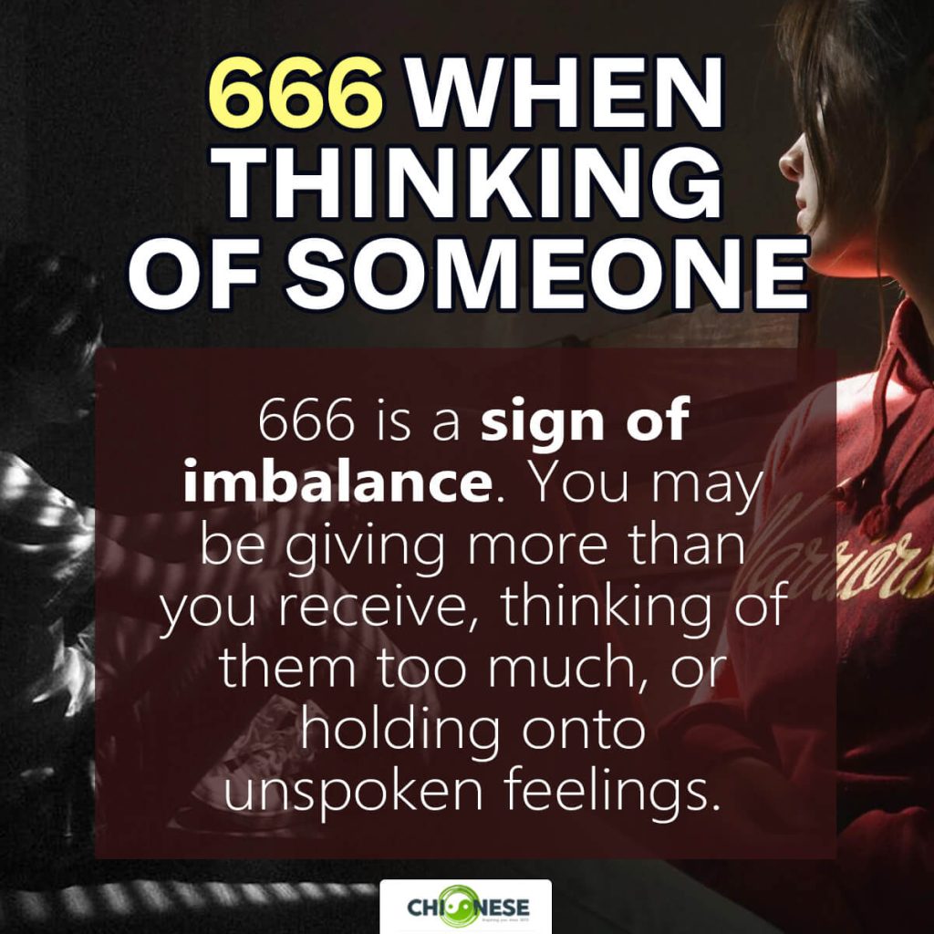 666 when thinking of someone