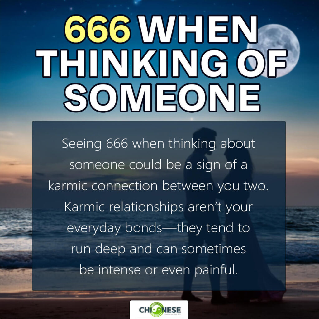 666 when thinking of someone