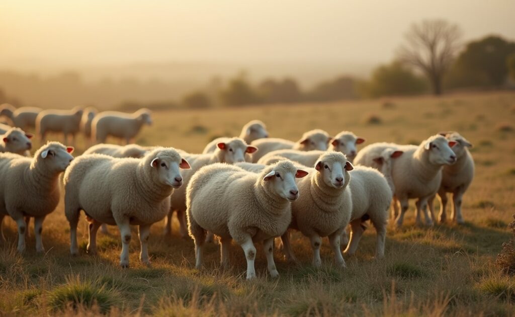 sheep walking in circles