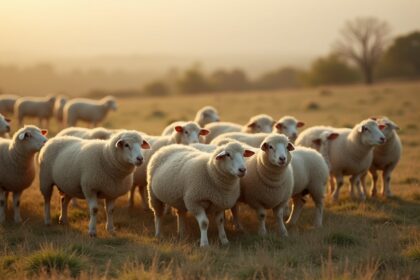 sheep walking in circles