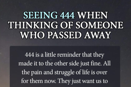 seeing 444 when thinking about someone who passed away