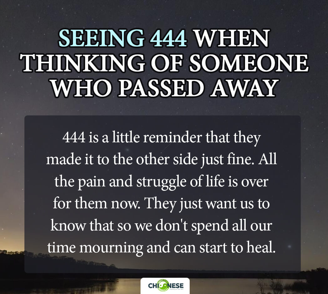 seeing 444 when thinking about someone who passed away