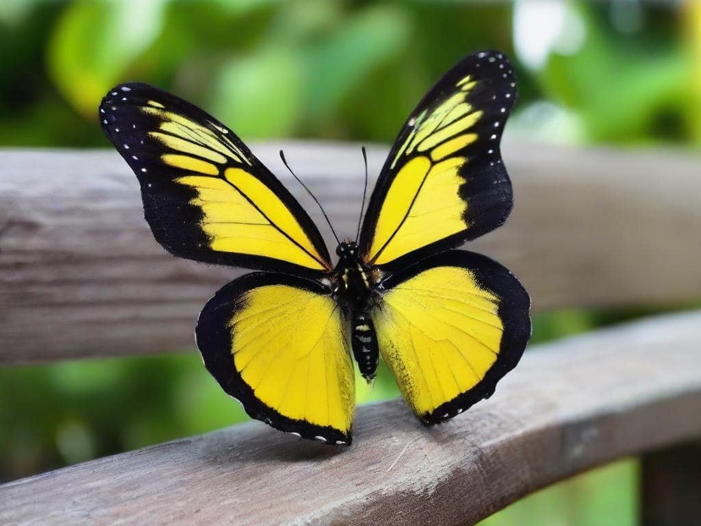 yellow and black butterfly