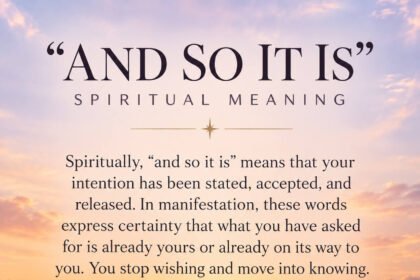 and so it is spiritual meaning