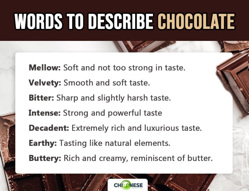words to describe chocolate