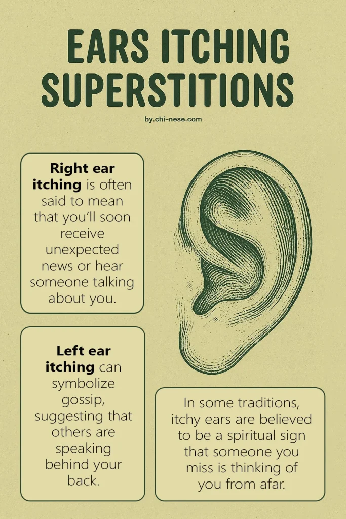 ears itching superstition