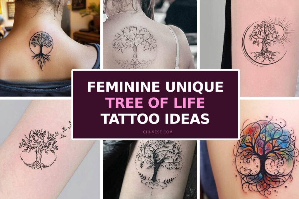 feminine unique tree of life tattoo