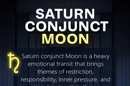 Saturn conjunct Moon transit